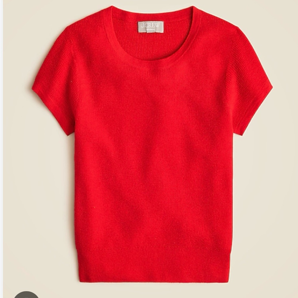J. Crew Cashmere Relaxed T-Shirt in Red - NWOT